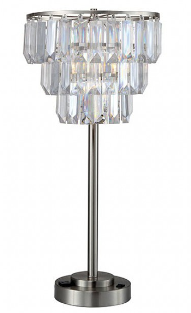 Furniture of America® Meg Chrome Table Lamp-0