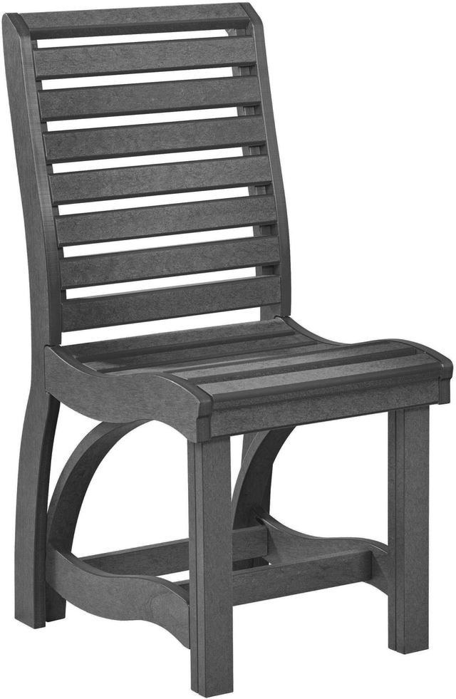 C R Plastics St. Tropez Slate Grey Dining Side Chair-0
