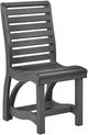C R Plastics St. Tropez Slate Grey Dining Side Chair-0