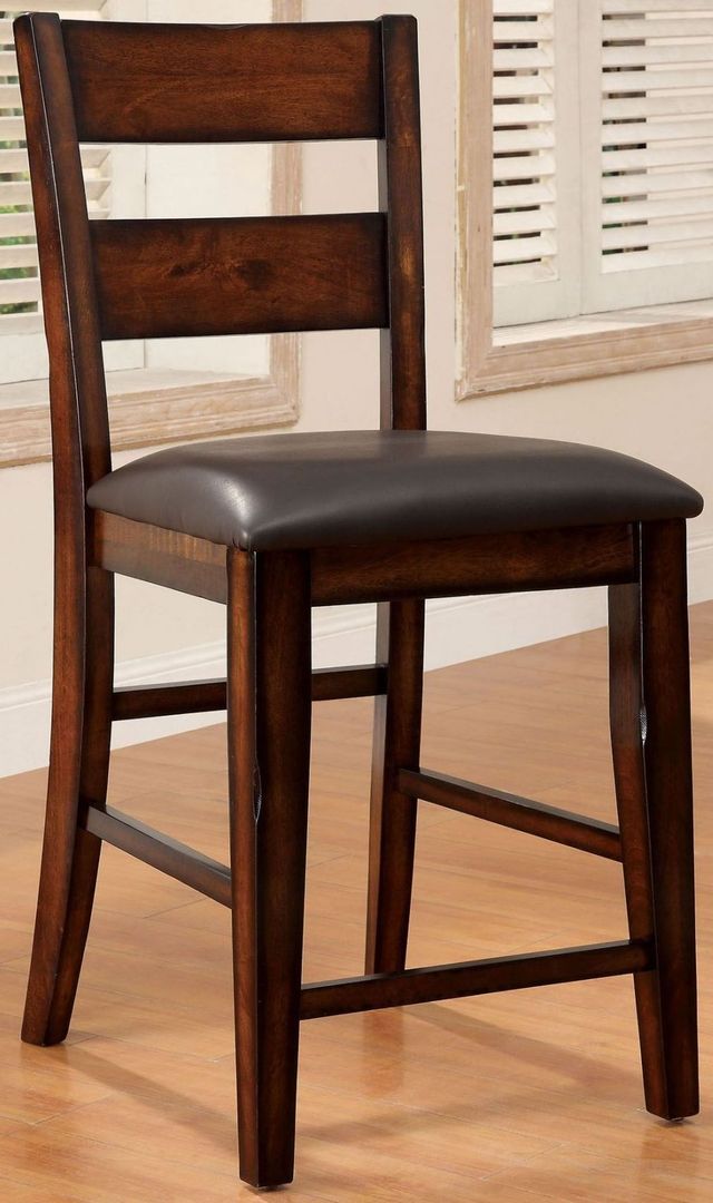 Furniture of America® Dickinson II 7-Piece Dark Cherry Counter Height Dinner Table Set-1