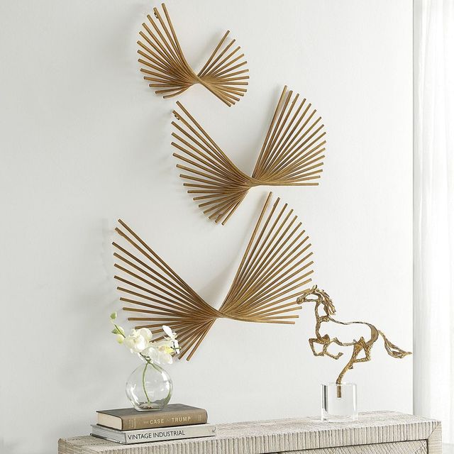 Uttermost® Coreograph 3-Piece Antique Gold Wall Decor Set-1