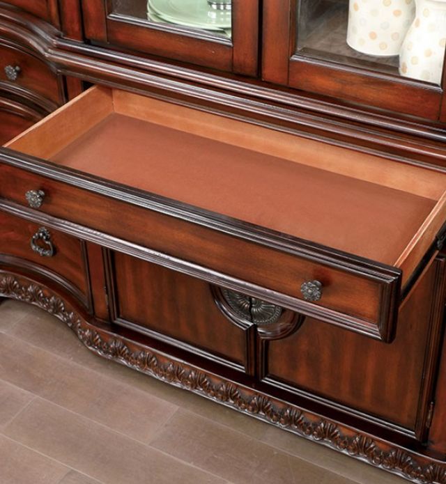 Furniture of America® Canyonville Brown Cherry Hutch and Buffet Set-3