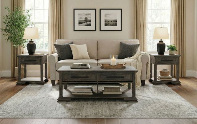 Elements International Park Ridge Charcoal Coffee Table-1