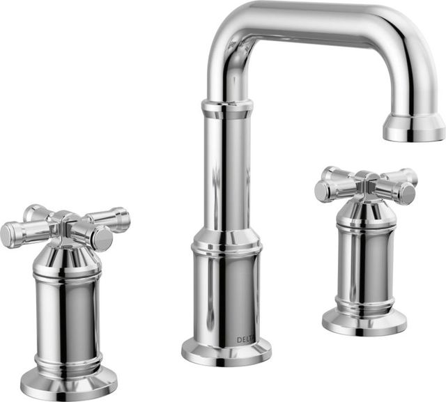 Delta Broderick® Lumicoat® Chrome 2-Handle Cross Widespread Bathroom Faucet-0