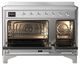 Ilve® Majestic III 48" Stainless Steel Pro Style Induction Range with Solid Door and Chrome Trim-1