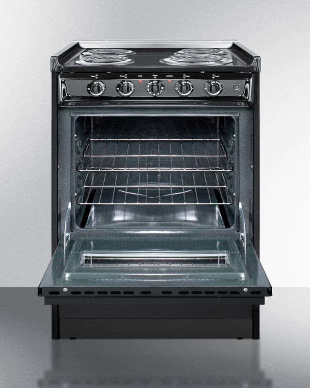 Summit® 24" Black Slide In Electric Range-3
