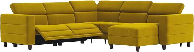 Palliser® Furniture Customizable Marco 5-Piece Wide Right Arm Facing Power Reclining Sectional and Wide Storage Chaise-1