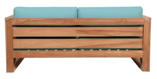 Meridian Furniture Anguilla Sea Blue Fabric Outdoor Accent Loveseat-2