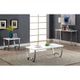 Furniture of America® Trina White End Table with Chrome Base-1