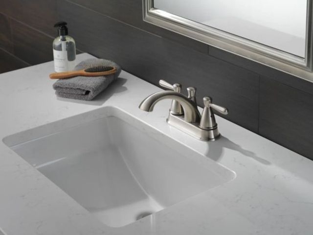 Peerless Retail Channel Product Brushed Nickel 2-Handle Centerset Bathroom Faucet-1