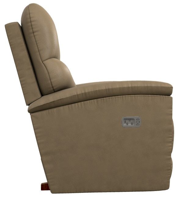 La-Z-Boy® Trouper Silt Power Rocking Recliner with Headrest-2