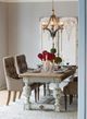 A & B Home Alcott Natural Dining Table with Whitewash Base -1