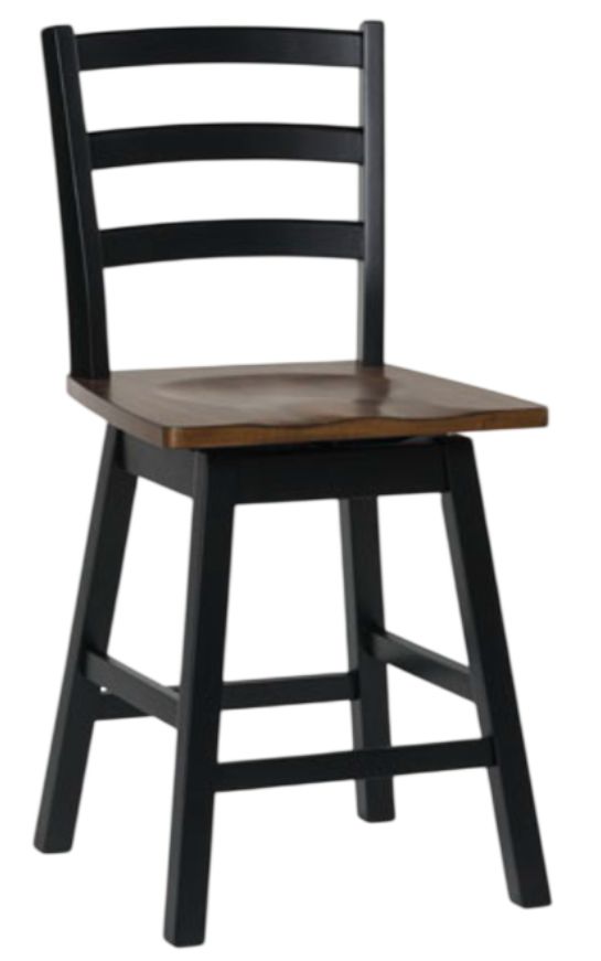 Signature Design by Ashley® Wildenauer Black/Brown Swivel Stool-0