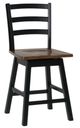 Signature Design by Ashley® Wildenauer Black/Brown Swivel Stool-0