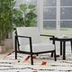 Linon Alora Natural Aluminum/Fabric Outdoor Armchair-1