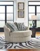 Benchcraft® Calnita Sisal Oversized Swivel Accent Chair-4
