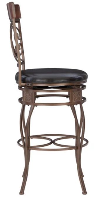 Powell® Bria Brown/Dark Bronze Big and Tall Bar Stool-4