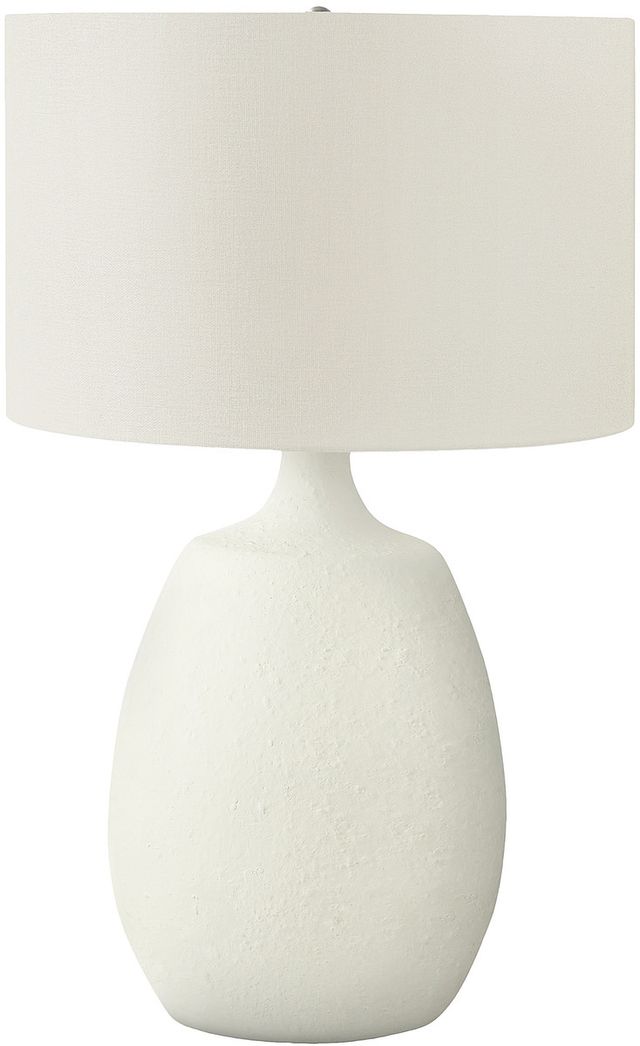 Monarch Specialties Inc. 26"H Cream Resin Table Lamp-0