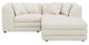 Moe's Home Collection Lowtide Nook 3-Piece Warm White Modular Sectional and Ottoman-2