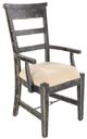 Sunny Designs™ Beige/Black Sand Dining Arm Chair-0