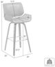 Armen Living Tyler 3-Piece Vintage Green/White Wash Counter Stool Set-2