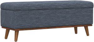 Emerald Home Rory Navy Storage Ottoman Emerald Home Rory Navy Storage Ottoman