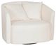Powell® Ruby White Sherpa Swivel Chair-0