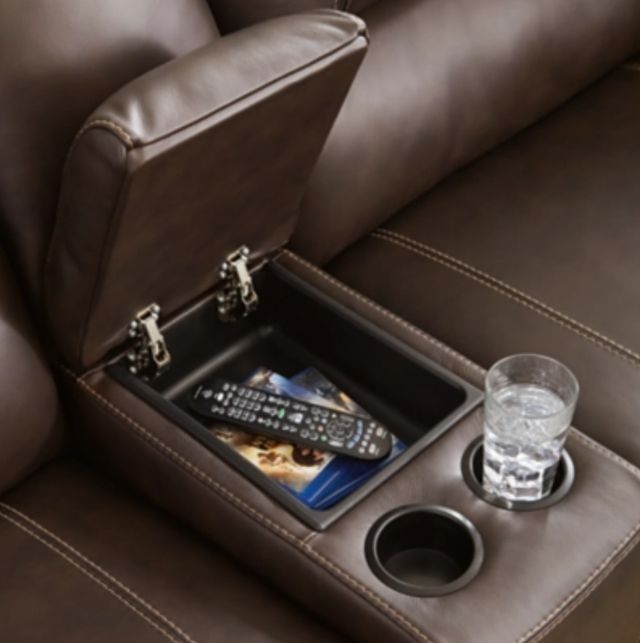 Signature Design by Ashley® Dunleith 9-Piece Chocolate Power Reclining Curved Sectional-4