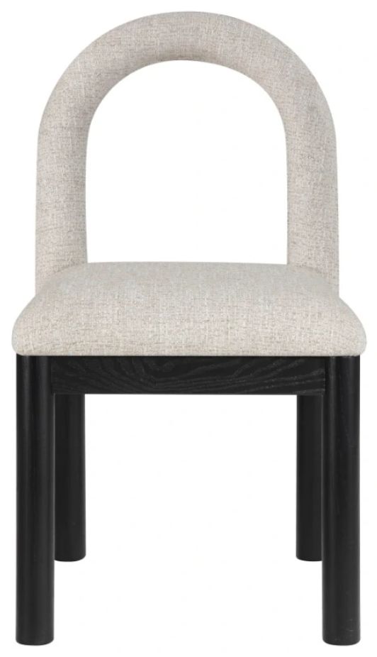 Meridian Furniture Conrad Beige/Black Upholstered Dining Chair-1