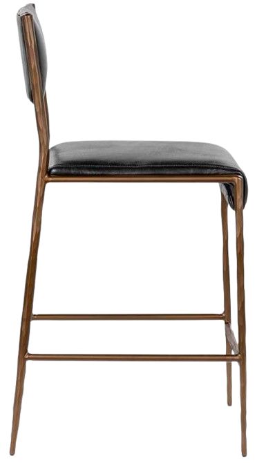 Classic Home Kayne Black/Gold Counter Stool-3