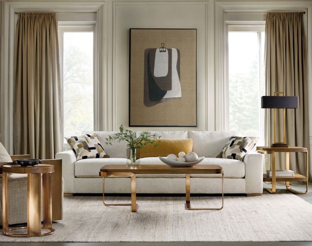 Hooker® Furniture Eleana Light Caramel Accent Table with Sunlit Bronze Base-1