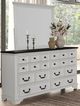 Furniture of America® Hampstead White/Dark Brown Dresser-0