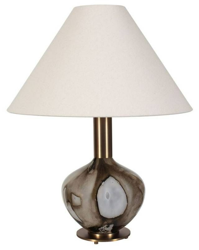 Uttermost® Montagu Dark Brown Table Lamp with Warm Brass Accent-3