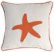 A & B Home Orange 18" Starfish Throw Pillow-0
