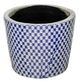 A & B Home 4-Piece Blue/White Terracotta Planter Set-1