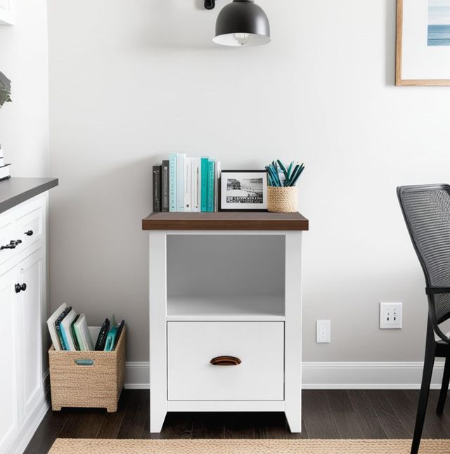 Legends Home Hampton Barnwood/Jasmin White File Cabinet-1