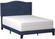 HH2 Home Kiley Blue/Beige Upholstered Queen Panel Bed-0