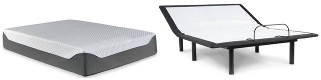 Sierra Sleep® by Ashley® Chime Elite 2-Piece 14" Memory Foam and Adjustable Base Queen Mattress Set-0