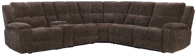 Parker House® Bronco 6-Piece Plush Umber Power Reclining L-Shape Sectional-0