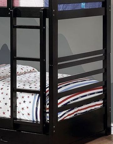 Furniture of America® California Black Twin/Twin Bunk Bed-3