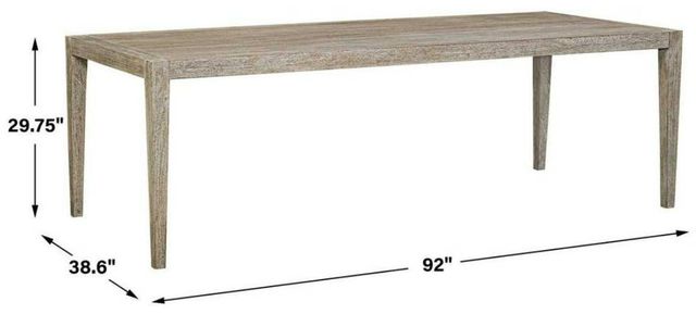 Uttermost® Kirkham Wheat Wooden Indoor-Outdoor Dining Table-2