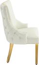 Meridian Furniture Tuft White Velvet Dining Chair-3