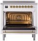 Ilve® Nostalgie II Series 36" White Pro Style Induction Range-1