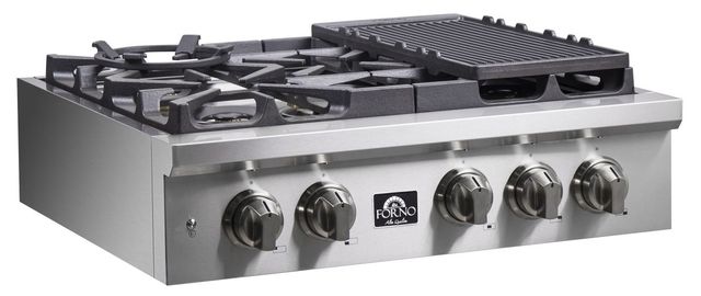 FORNO® ALTA QUALITA 30" Stainless Steel Pro-Style Gas Rangetop-2