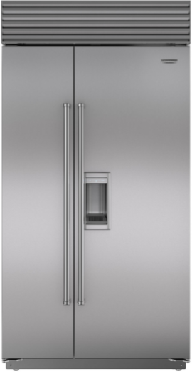 Sub-Zero® 23.9 Cu. Ft. Stainless Steel Built In Side By Side Refrigerator-0