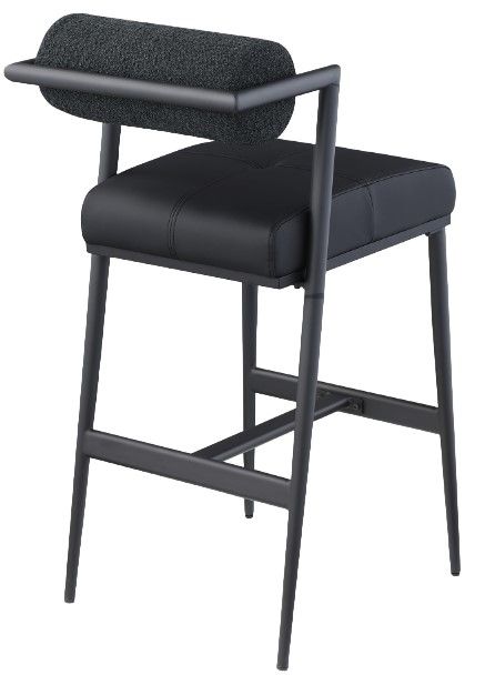 Meridian Furniture Stryker Black/Matte Black Bar Stool Set-3