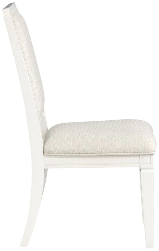 Magnussen Home® Willowbrook Egg Shell White/Natural Upholstered Side Chair-3
