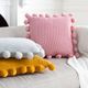 Surya Pomtastic Mustard 20"x20" Toss Pillow with Down Insert-4