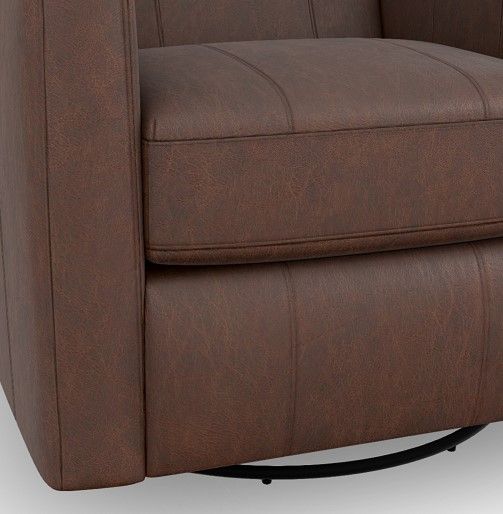 Best® Home Furnishings Customizable Caroly Leather Swivel Glider Chair-6