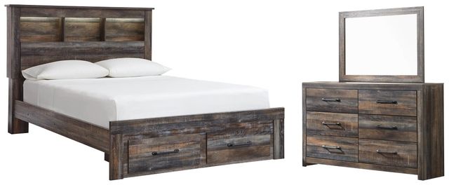 Signature Design by Ashley® Drystan 3-Piece Brown Rustic Queen Storage Bed Set-0